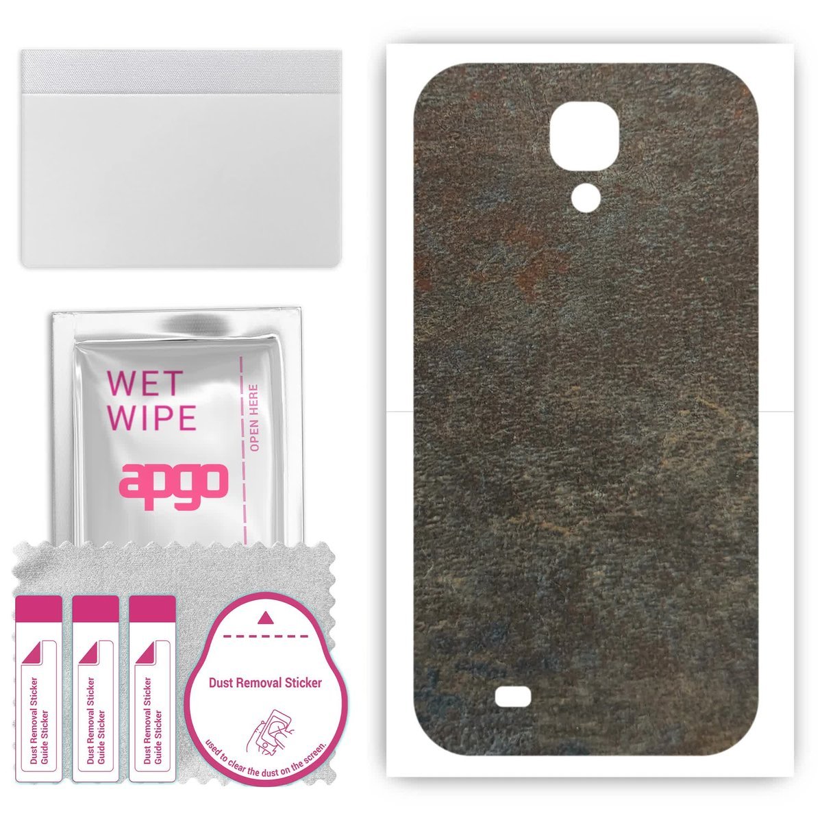 Folia naklejka skórka strukturalna na TYŁ do Samsung Galaxy S4 mini i9190 - Kamień Księżycowy - apgo SKINS