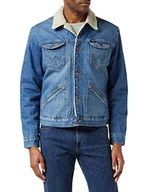 Kurtki męskie - Wrangler Męska kurtka dżinsowa Icons Sherpa, niebieski (3 lata 10 K), XXL - miniaturka - grafika 1