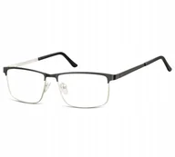 Okulary korekcyjne, oprawki, szkła - Okulary Nerd prostokątne Zerówki Korekcyjne Męskie - miniaturka - grafika 1