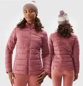 Kurtki damskie - 4F Kurtka Dziewczęca Pikowana Puchowa Przejściowa Wiosenna Jesienna - miniaturka - grafika 1