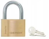 Kłódki - Gerda Kłódka zatrzaskowa S 50 mosiężna blister - miniaturka - grafika 1