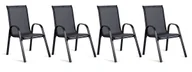 Fotele i krzesła ogrodowe - Krzesła ogrodowe na taras balkon ogród Sofotel krzesło metalowe 4 szt. - miniaturka - grafika 1