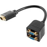Adaptery i przejściówki - Lanberg Adapter Vga - 2x Vga 0.2 m - miniaturka - grafika 1