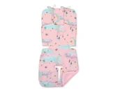 Akcesoria do fotelików - Wkładka do wózka BOBONO minky - księżyce różowe - miniaturka - grafika 1