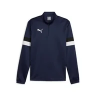 Bluzy sportowe męskie - Męska Bluza PUMA TEAMRISE 1/4 ZIP TOP 65865606 – Granatowy - miniaturka - grafika 1