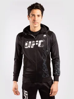 Bluzy sportowe męskie - Venum Bluza Ufc Aauthentic Fight Week Zip Black - grafika 1