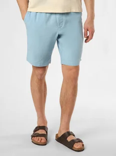 Tommy Hilfiger Męskie szorty z zawartością lnu - Harlem Mężczyźni niebieski jednolity, 32 - Spodenki męskie - miniaturka - grafika 1