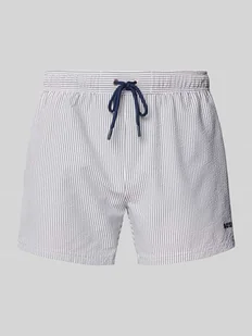 Spodenki kąpielowe o kroju relaxed fit z fakturowanym wzorem model ‘Velvetfish’ - Kąpielówki męskie - miniaturka - grafika 1
