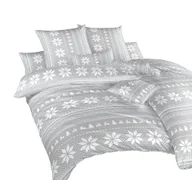 Pościel - Dadka Pościel bawełniana Renifer szary 140x200, 70x90 cm - miniaturka - grafika 1