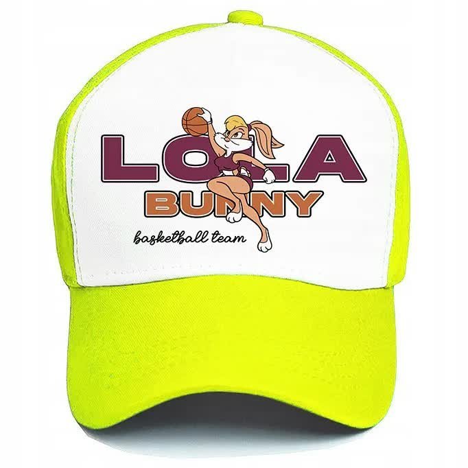 Czapka z Daszkiem LOLA BUNNY Dla Fana Kreskówek Wzory Biało Żółta
