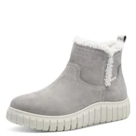 Kozaki damskie - Tamaris Comfort damskie kozaki z podszewką WarmInsole, TEX i Extra Grip, szare zamszowe, 38 EU, Grey Suede, 38 EU - miniaturka - grafika 1