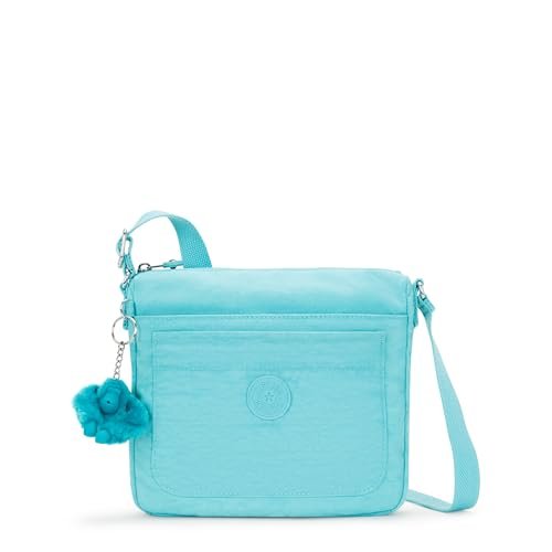 Kipling Damska torba crossbody Sebastian, 23 cm dł. x 21,5 cm wys. x 4,4 cm gł, Deepest Aqua, 9''L x 8.75''H x 1''D