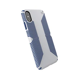 Speck iPhone XS Max etui ochronne antypoślizgowe antypoślizgowe etui na telefon komórkowy cienkie etui twarde odporne na wstrząsy do Apple iPhone XS Max - Presidio Grip - szary/niebieski - Etui i futerały do telefonów - miniaturka - grafika 1