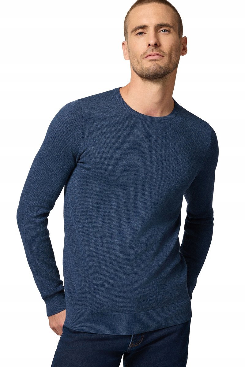 Sweter Męski Granatowy z Wiskozą O-neck Próchnik PM16 M