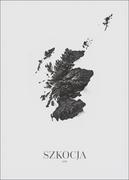 Plakaty - Szkocja, mapa grafitowa - plakat 40x50 cm - miniaturka - grafika 1