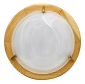 Lampy sufitowe - Candellux Plafon Drewno Alabaster 13-64052 - miniaturka - grafika 1