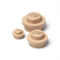 Wieszaki do szafy - Zestaw 3 dębowych haczyków ściennych LEGO® Wood - miniaturka - grafika 1