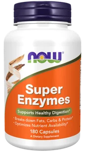 Now Foods Super Enzymes - Enzymy trawienne (180 kaps.) - Suplementy naturalne - miniaturka - grafika 1