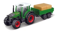 Samochody i pojazdy dla dzieci - MAISTO TRAKTOR FENDT 209 VARIO ZIELONY + PRZYCZEPA Z SIANEM 15cm 15590 - miniaturka - grafika 1