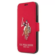 Etui i futerały do telefonów - U.s. polo assn US Polo USFLBKP12LPUGFLRE iPhone 12 Pro Max 6,7" czerwony/red book Polo Embroidery Collection - miniaturka - grafika 1