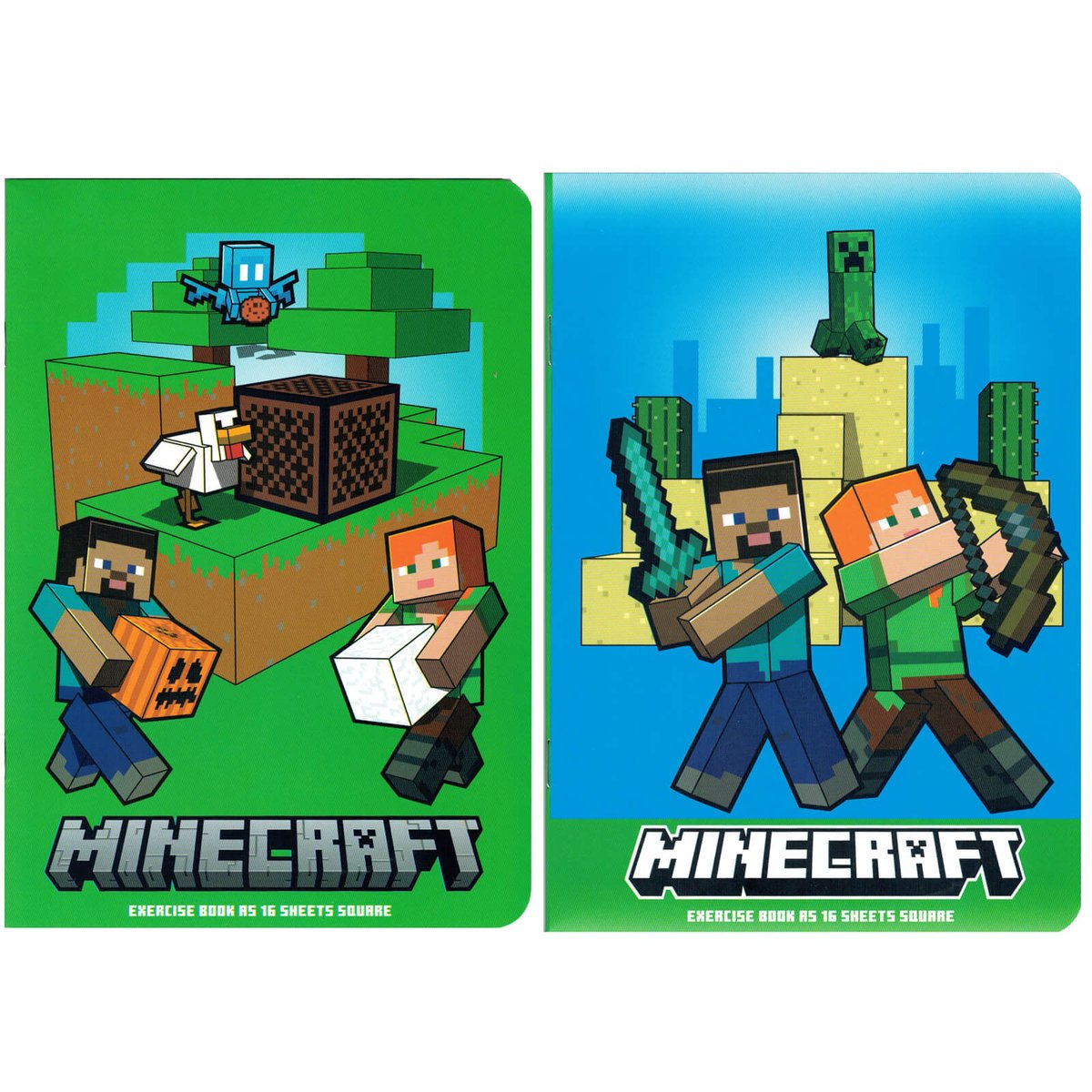 2 x zeszyt A5 16 kartek w kratkę Minecraft, Astra, KAŻDY INNY
