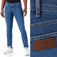 Spodnie męskie - Wrangler BRYSON SKINNY Half a Minute DżINS spodnie jeansowe rurki W30 L34 - miniaturka - grafika 1