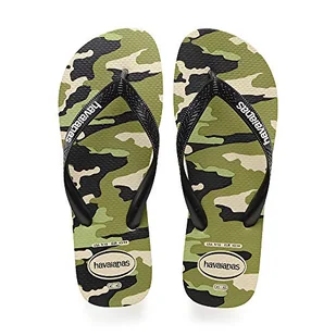 Havaianas Chłopcy Top Camu japonki, wielokolorowa - wielokolorowy beżowy Black - 23/24 EU - Koszulki i topy damskie - miniaturka - grafika 1