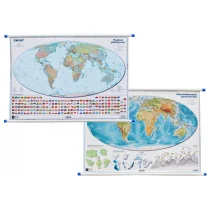 MAPA ŚWIATA A2 DWUSTRONNA - Atlasy i mapy - miniaturka - grafika 2