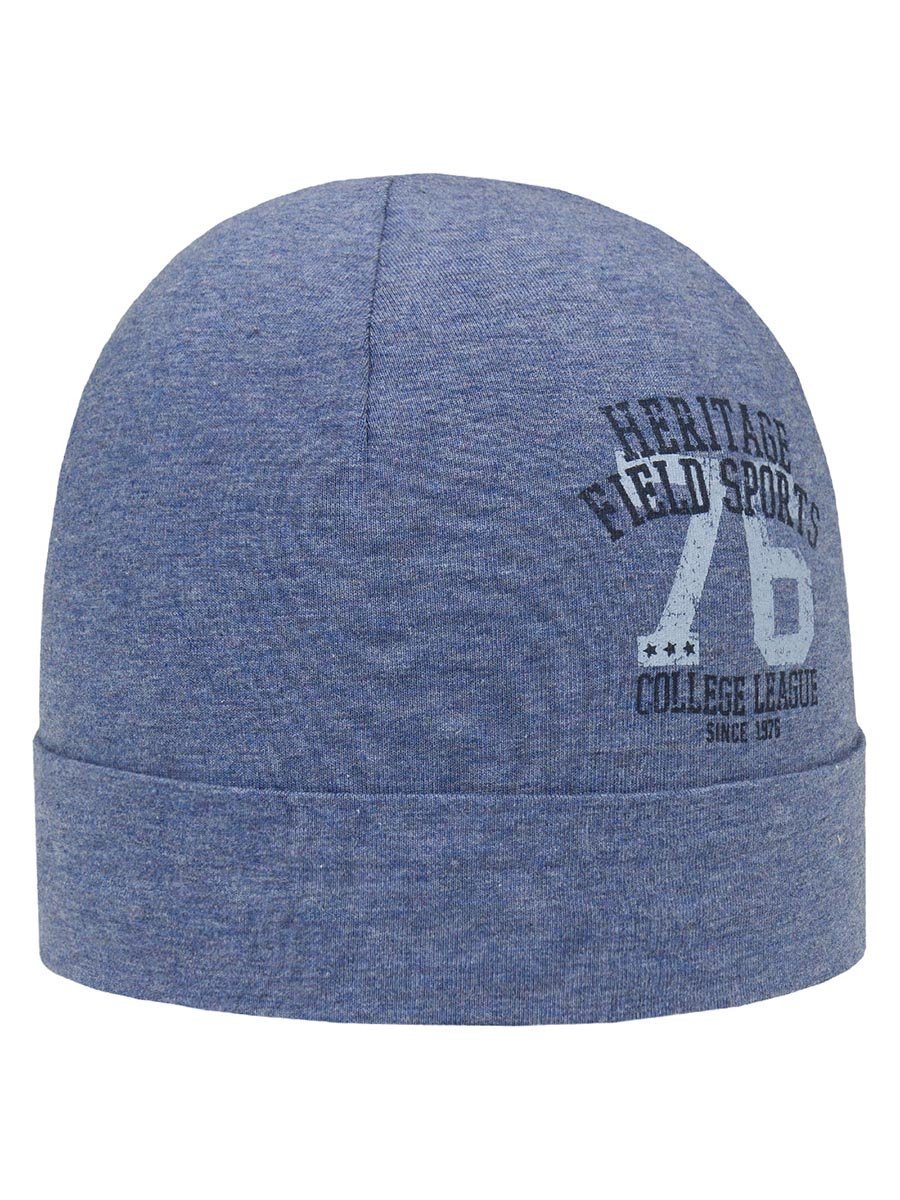 Chłopięca czapka dzianinowa z nadrukiem granatowa Döll r.51