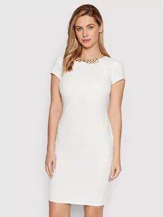 Sukienki - Rinascimento Sukienka koktajlowa CFC0107887003 Biały Slim Fit - grafika 1