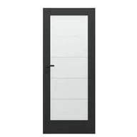 Drzwi wewnętrzne - Skrzydło drzwiowe pokojowe Verte Home B5 90 lewe czarne Porta - miniaturka - grafika 1