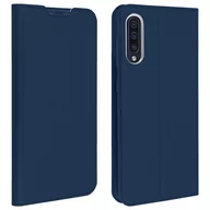 Etui i futerały do telefonów - Wąskie etui z klapką, seria Business do Samsunga Galaxy A50 - Granatowe - miniaturka - grafika 1
