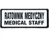 Odzież medyczna - Emblemat Ratownik Medyczny Medical Staff Odblaskowy Na Rzepie 13 X 5 Cm Nowy - miniaturka - grafika 1