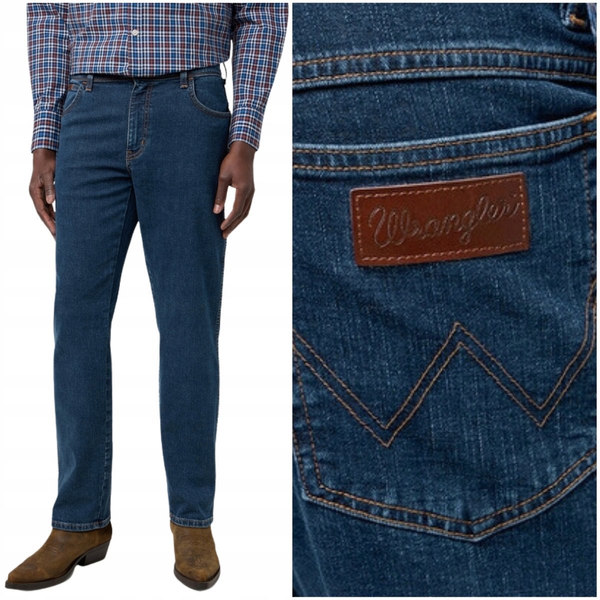 Wrangler TEXAS Stone River DżINS klasyczne proste spodnie jeansowe W32 L30