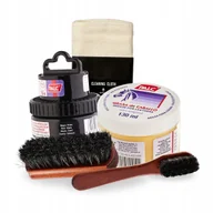 Środki do obuwia i ubrań - Czarna Pasta z Tłuszczem i Akcesoriami do Czyszczenia Butów Palc Zestaw 5w1 - miniaturka - grafika 1