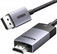 Kable komputerowe i do monitorów - Kabel Ugreen Kabel DisplayPort do HDMI Ugreen DP115, 8k 60 Hz, 2m czarny - miniaturka - grafika 1