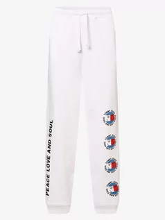Spodnie sportowe damskie - Tommy Jeans Tommy Jeans - Damskie spodnie dresowe, biały - grafika 1