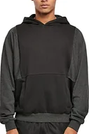 Bluzy męskie - Urban Classics Męska bluza z kapturem, czarna/grafitowa, S, czarny/węgiel drzewny, S - miniaturka - grafika 1