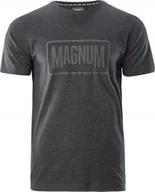 Koszulki męskie - Magnum KOSZULKA MAGNUM ESSENTIAL T-SHIRT 2.0 BLACK MELANGE XL - miniaturka - grafika 1
