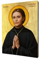 Ikony i obrazy sakralne - Ikona złocona Świętej Gemmy Galgani - miniaturka - grafika 1