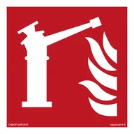 Systemy ekspozycyjne i znaki informacyjne - BF015 DZIAŁKO GAŚNICZE, KN - FOLIA PODŁOGOWA NIEŚWIECĄCA; (200X200MM) - miniaturka - grafika 1