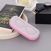 Akcesoria do okularów - Etui na okulary na zamek ET-120A różowe - miniaturka - grafika 1