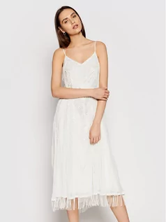 Sukienki - TwinSet Sukienka koktajlowa 211TT2620 Biały Regular Fit - grafika 1