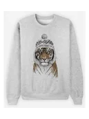 Bluzy damskie - WOOOP Bluza "Siberian Tiger" w kolorze szarym - miniaturka - grafika 1