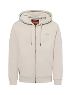 Bluzy męskie - Superdry Bluza męska Mężczyźni Bawełna beżowy jednolity, S - miniaturka - grafika 1