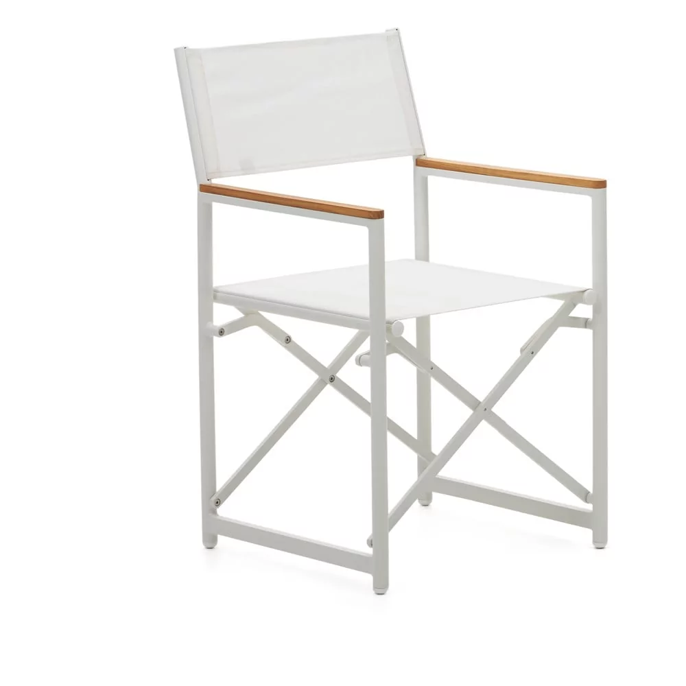 Białe metalowe krzesło ogrodowe Llado - Kave Home