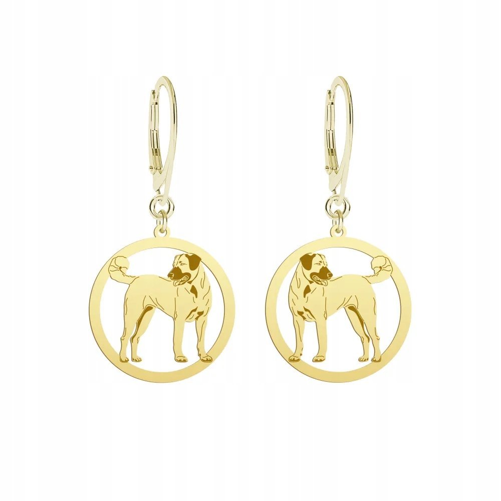 Kolczyki Złote z psem Kangal 925 Prezent Biżuteria Kobieta Bigiel GRAWER