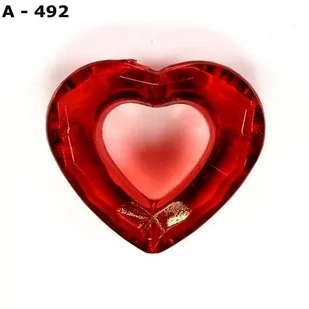 Serce Plastik Bordo 28X25Mm 4Szt - Półfabrykaty do biżuterii - miniaturka - grafika 1