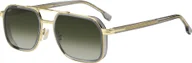 Okulary przeciwsłoneczne - Męskie okulary przeciwsłoneczne Boss BOSS 1724/S GREY GOLD/ GREEN SHADED 55/19/150 - miniaturka - grafika 1