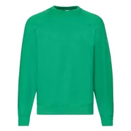 Bluzy męskie - Bluza męska Raglan Sweat Fruit of the Loom - Zielony M - miniaturka - grafika 1